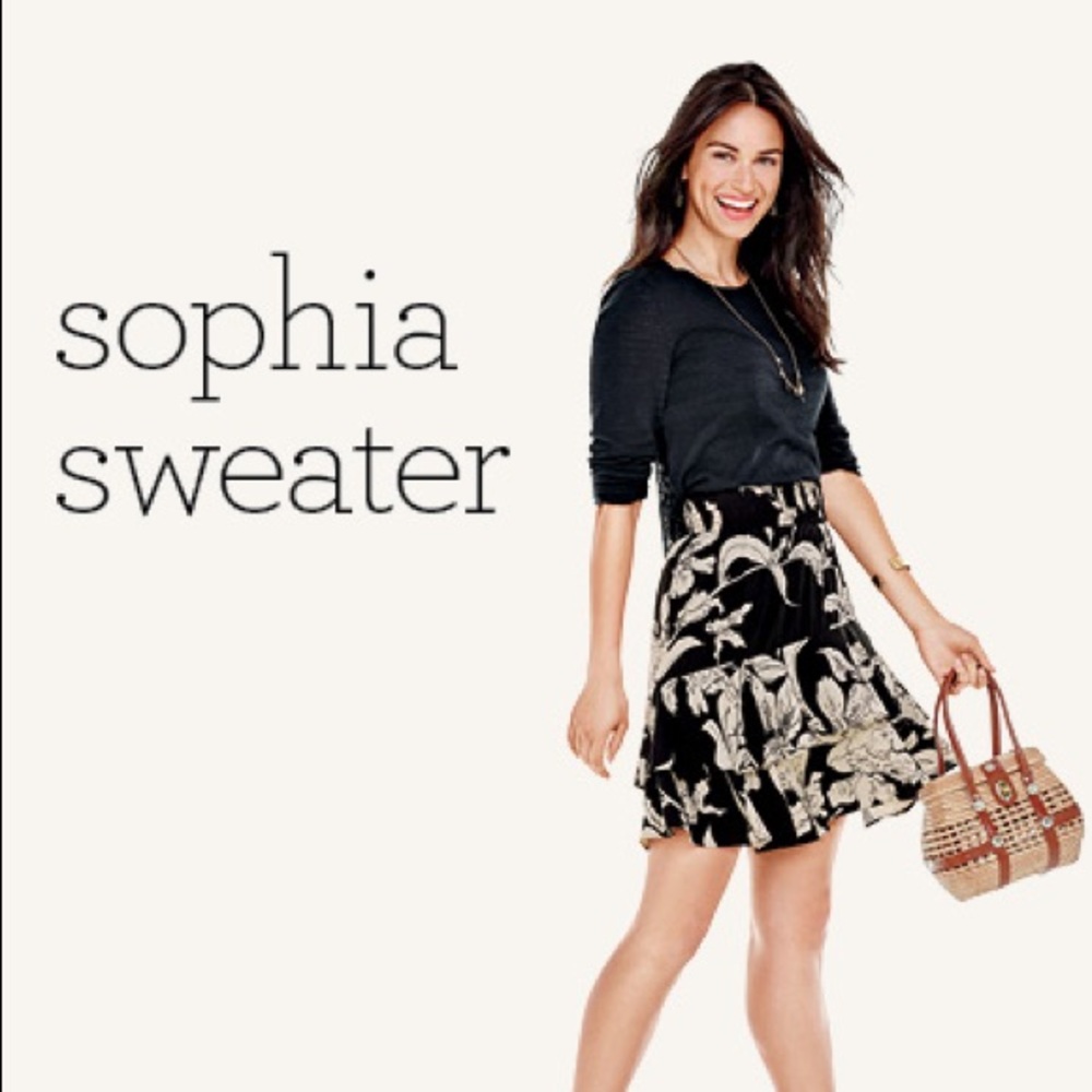 Cabi Sophia sweater black lace size xs